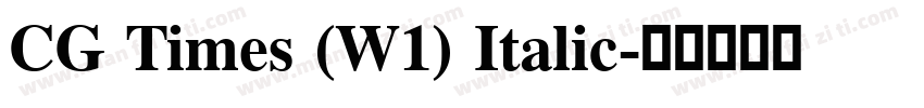CG Times (W1) Italic字体转换